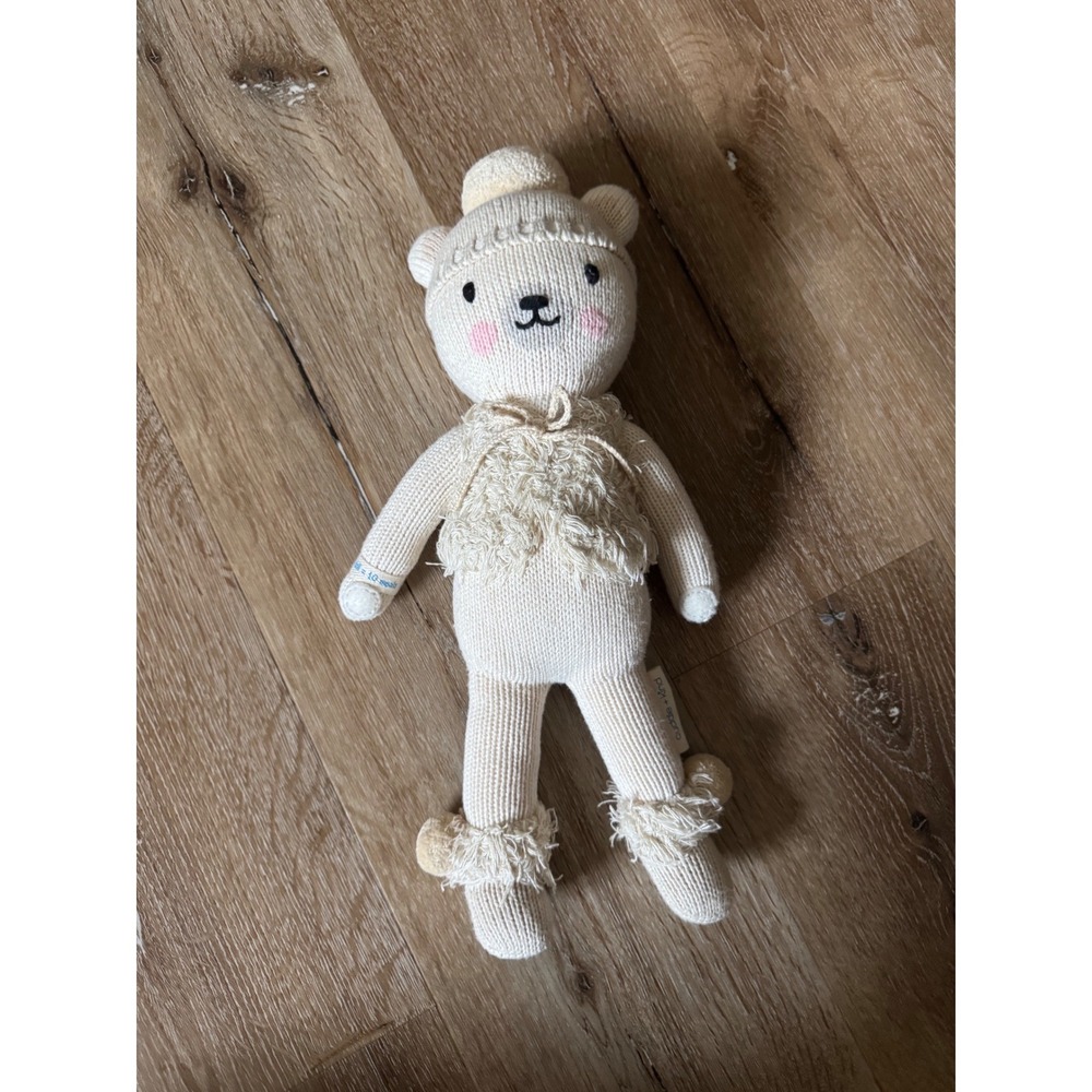 Cuddle + Kind Lola‎ the Llama Hand Knit Plush Doll Cream White Peru